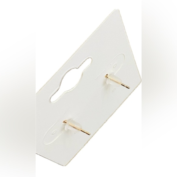 Drip Glazed Earrings - Peach, Ivory, Gold - Picture 3 of 7